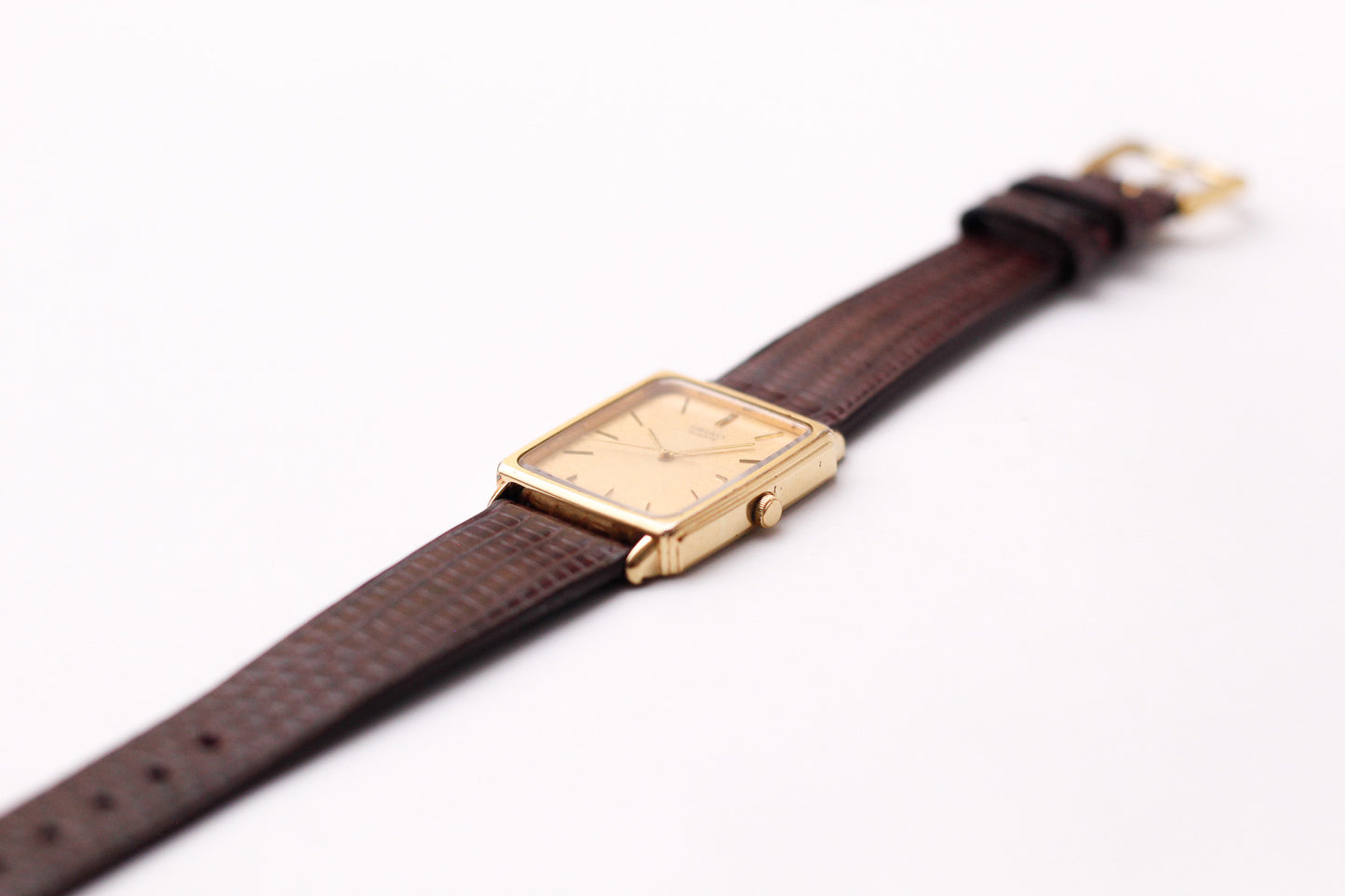 1983 Seiko Quartz Golden Washi Dial Golden Tank Men's Wrist-Watch