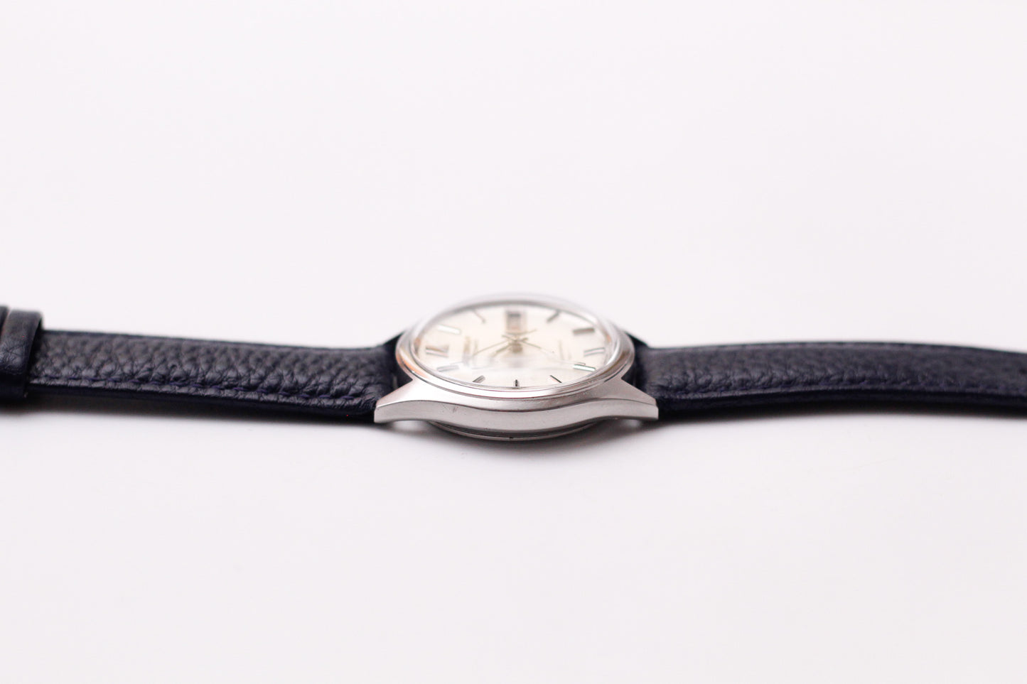 [Serviced] 1980 Seiko Automatic Silver Linen Dial Men's Wrist-Watch
