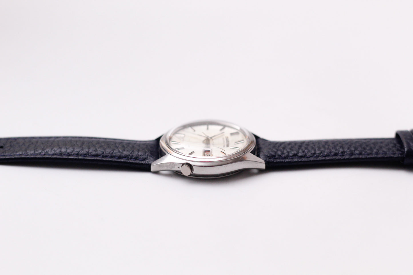 [Serviced] 1980 Seiko Automatic Silver Linen Dial Men's Wrist-Watch