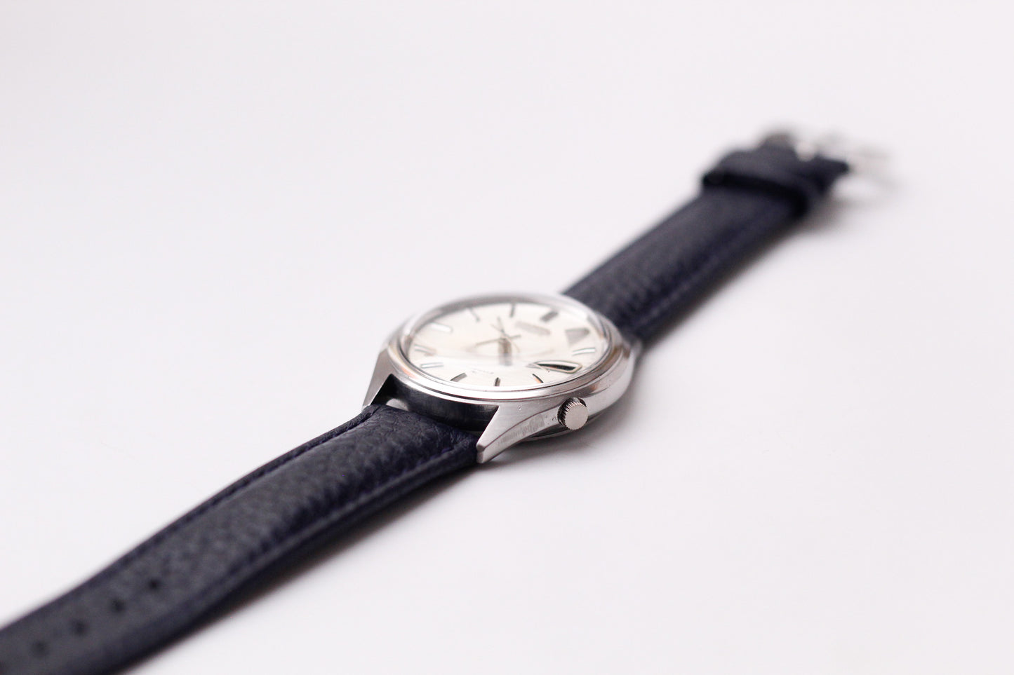 [Serviced] 1980 Seiko Automatic Silver Linen Dial Men's Wrist-Watch