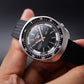 [Serviced] 1969 Seiko 5 'Double Hurricane' Matte Black Dial Men's Wrist-Watch