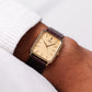 1983 Seiko Quartz Golden Washi Dial Golden Tank Men's Wrist-Watch
