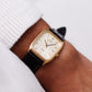 1986 Seiko Spirit Golden Washi Dial Tank Men's Wrist-Watch