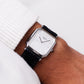 1982 Credor Straight Grain Silver Dial Faceted Crystal Men's Wrist-Watch