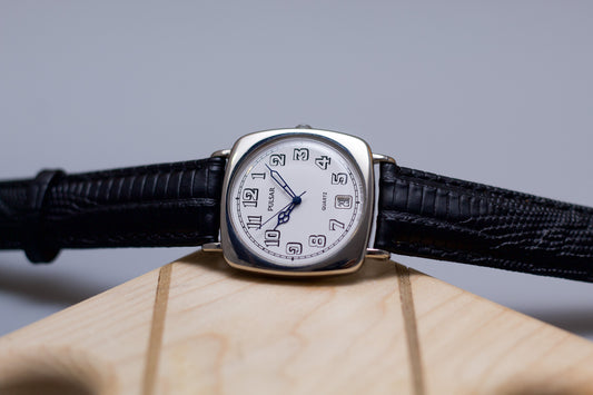 [Near Mint] 2001 Pulsar Quartz Early Century Railway Dial Men's Wrist-Watch