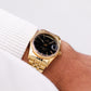 [New Old Stock] 1990s Waltham 'Presidential' Gold Toned Men's Wrist-Watch W/Box