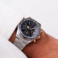 2007 Seiko Chronograph Flightmaster Matte Black Dial Men's Wrist-Watch