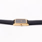 1991 Pulsar Quartz Gray Straight Grain Dial Tank Men's Wrist-Watch