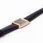 1991 Pulsar Quartz Gray Straight Grain Dial Tank Men's Wrist-Watch