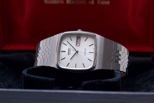 1983 Seiko Majesta Silver Sunburst Dial Men's Wrist-Watch W/Box