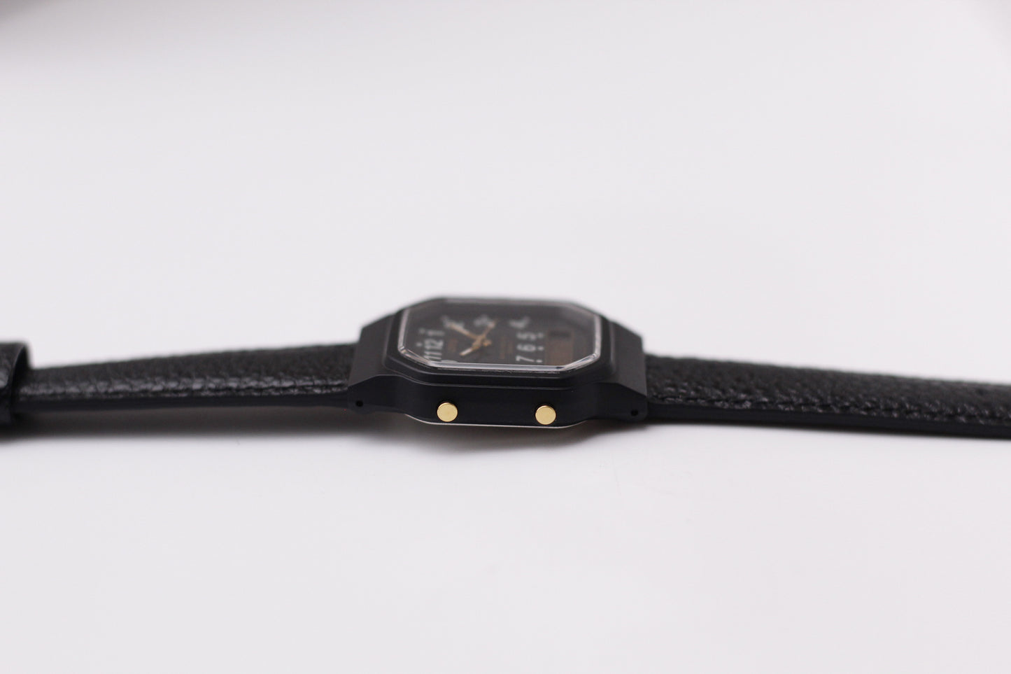 1990s Lorus Quartz Ana-Digi Matte Black Dial Two Tone Men's Wrist-Watch