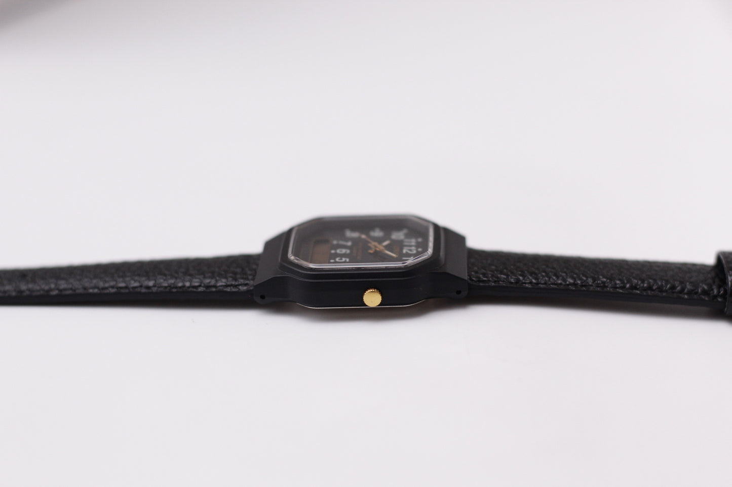 1990s Lorus Quartz Ana-Digi Matte Black Dial Two Tone Men's Wrist-Watch