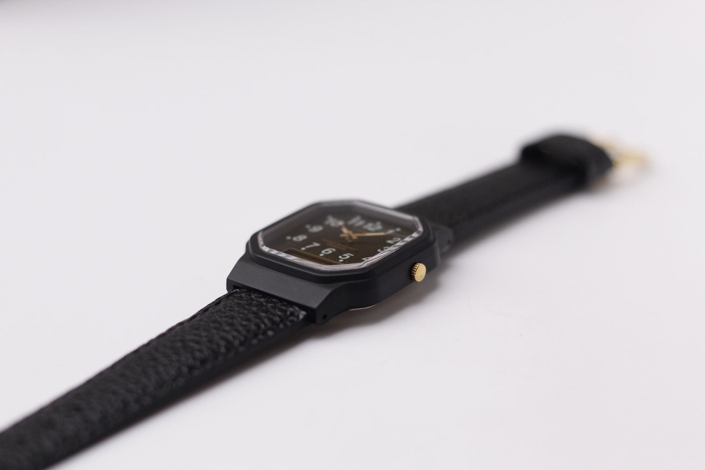1990s Lorus Quartz Ana-Digi Matte Black Dial Two Tone Men's Wrist-Watch
