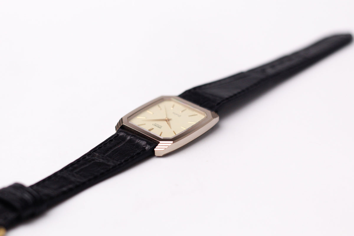 1982 Seiko Dolce Light Golden Dial Tungsten Case Men's Wrist-Watch