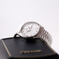 2004 Pulsar Quartz Straight Grain Silver Dial Men's Wrist-Watch W/Box