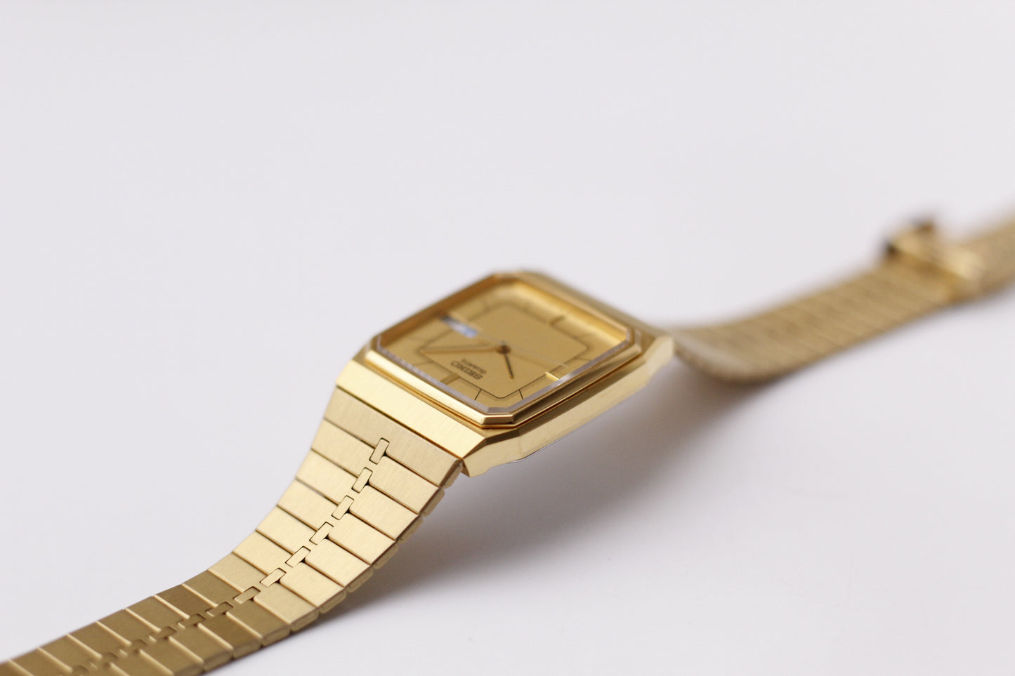 [Near Mint] 1992 Seiko Quartz Golden TV Dial Men's Wrist-Watch