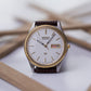1992 Seiko SQ Straight Grain Silver Dial Men's Wrist-Watch