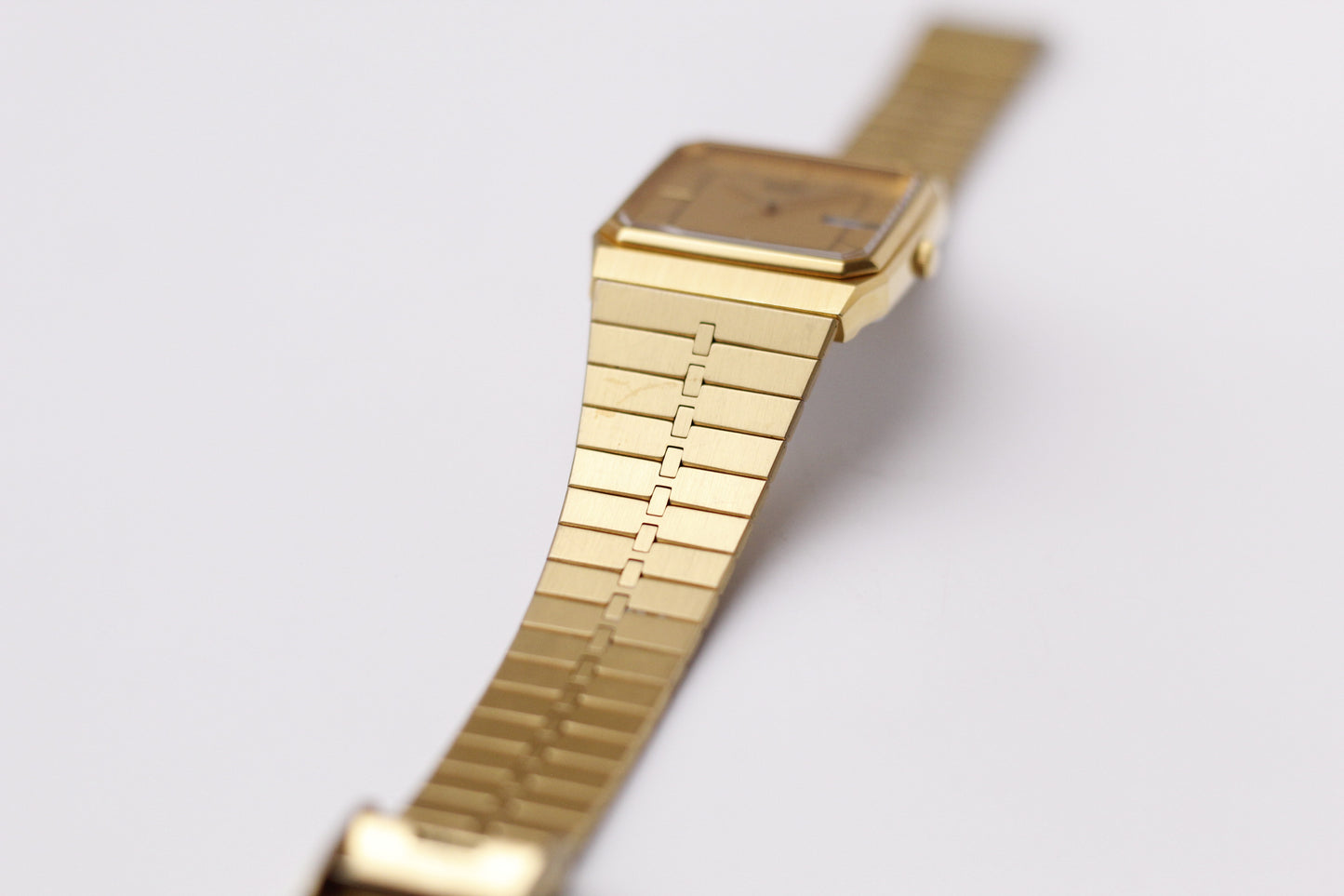 [Near Mint] 1992 Seiko Quartz Golden TV Dial Men's Wrist-Watch