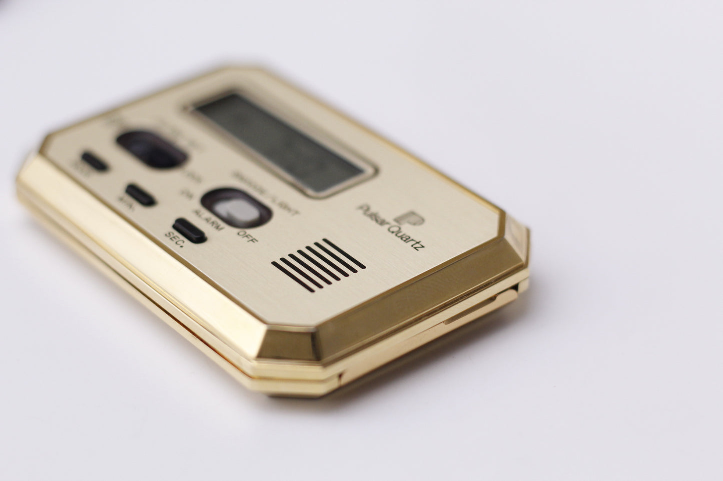 [Near Mint] 1993 Pulsar Quartz Travel Alarm W/Box & Papers