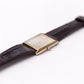 1986 Seiko Quartz Straight Grain Golden Dial Tank Men's Wrist-Watch