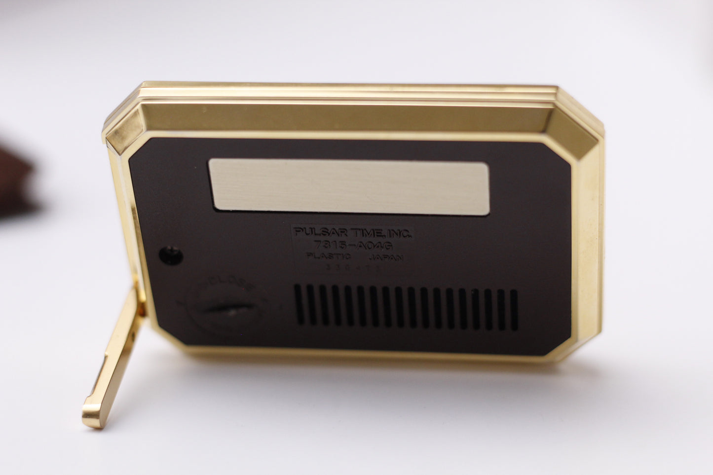 [Near Mint] 1993 Pulsar Quartz Travel Alarm W/Box & Papers