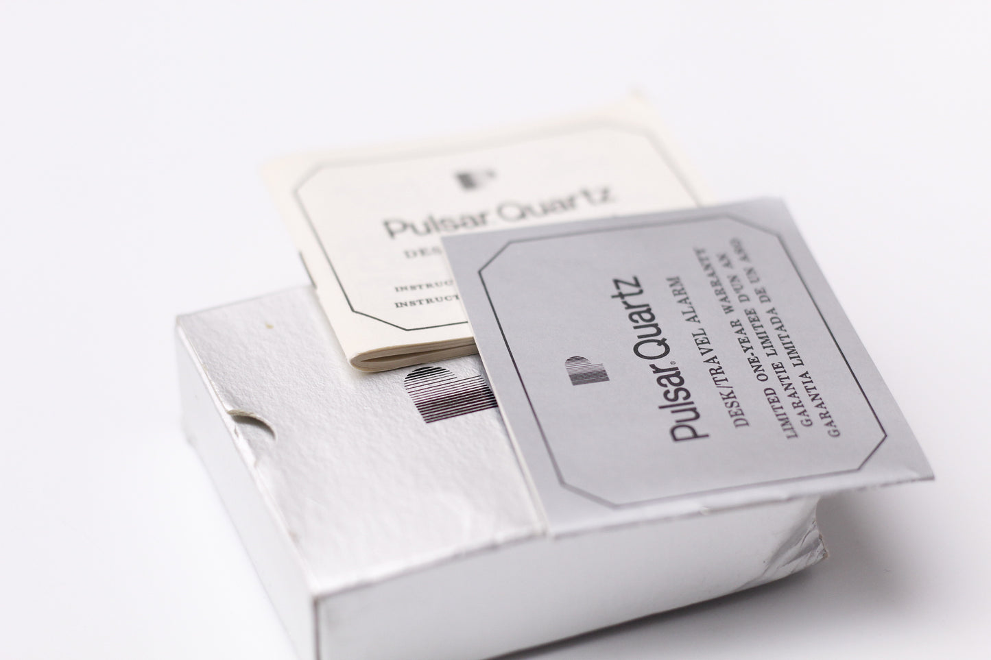 [Near Mint] 1993 Pulsar Quartz Travel Alarm W/Box & Papers