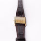 1986 Seiko Quartz Straight Grain Golden Dial Tank Men's Wrist-Watch