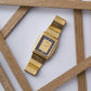 1980s Bulova 'Baby Santos' Golden-Gray Dial Men's Wrist-Watch