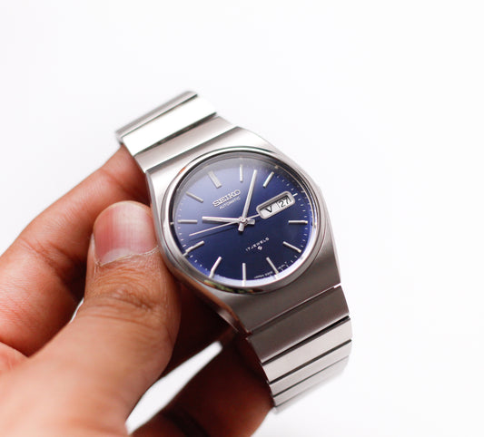 [Serviced] Near-Mint 1978 Seiko Automatic Marine Blue Dial Men's Wrist-Watch