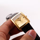 2003 Seiko Quartz Golden Sunburst Dial Tank Men's Wrist-Watch