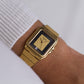 1980s Bulova 'Baby Santos' Golden-Gray Dial Men's Wrist-Watch
