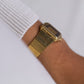 1980s Bulova 'Baby Santos' Golden-Gray Dial Men's Wrist-Watch
