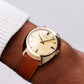 1972 Bulova Mechanical Golden Birch Bark Textured Dial Men's Wrist-Watch