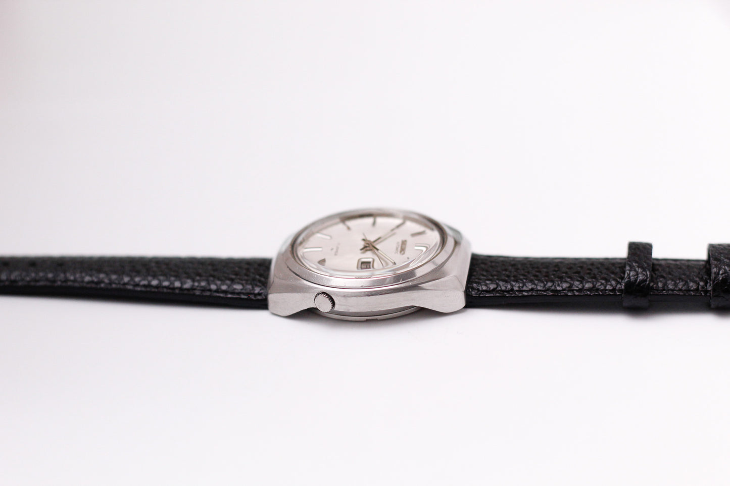 [Serviced] 1977 Seiko Automatic Straight Grain Silver Dial Men's Wrist-Watch