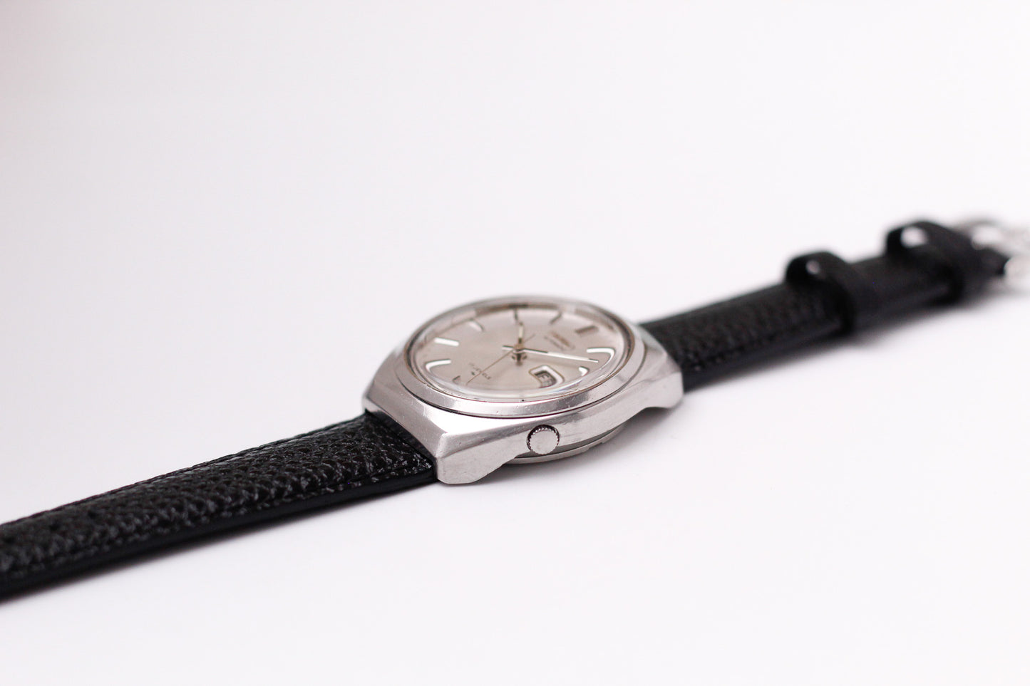[Serviced] 1977 Seiko Automatic Straight Grain Silver Dial Men's Wrist-Watch