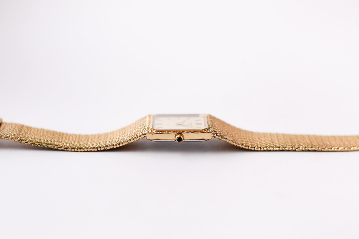1984 Citizen Quartz Golden Washi Dial 'Golden Nugget' Case Men's Wrist-Watch W/Box