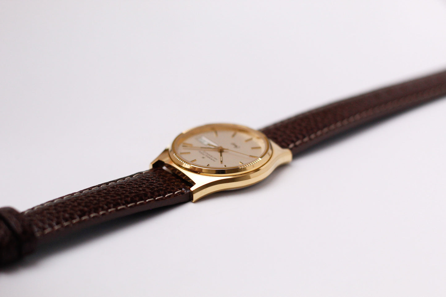 [Mint] 1987 Hamilton Quartz Light Golden Dial Men's Wrist-Watch W/Box & Papers