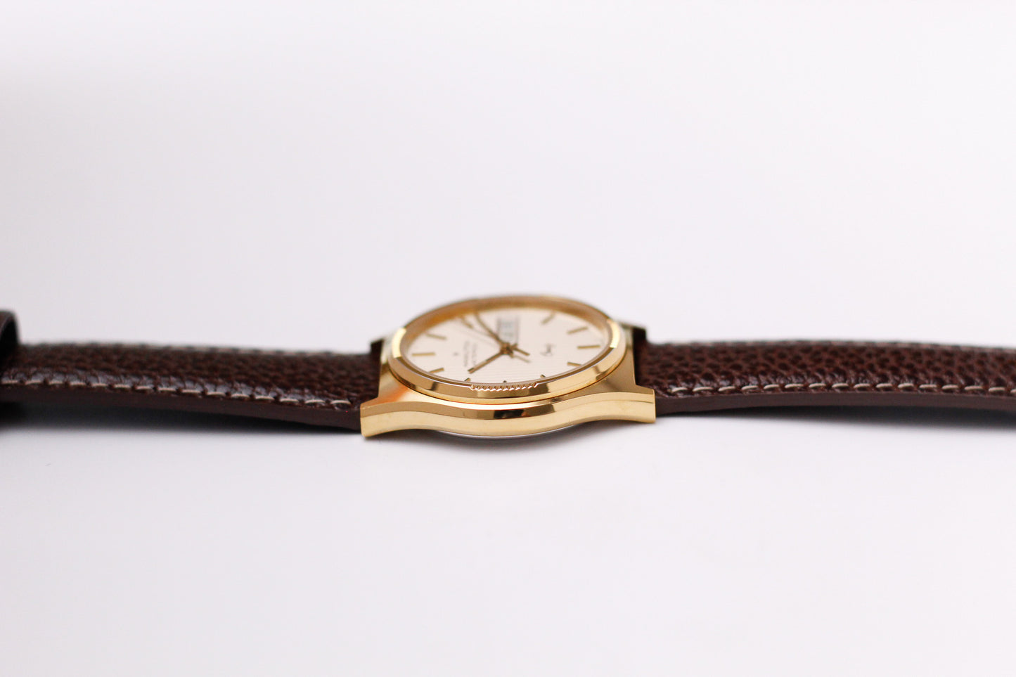 [Mint] 1987 Hamilton Quartz Light Golden Dial Men's Wrist-Watch W/Box & Papers
