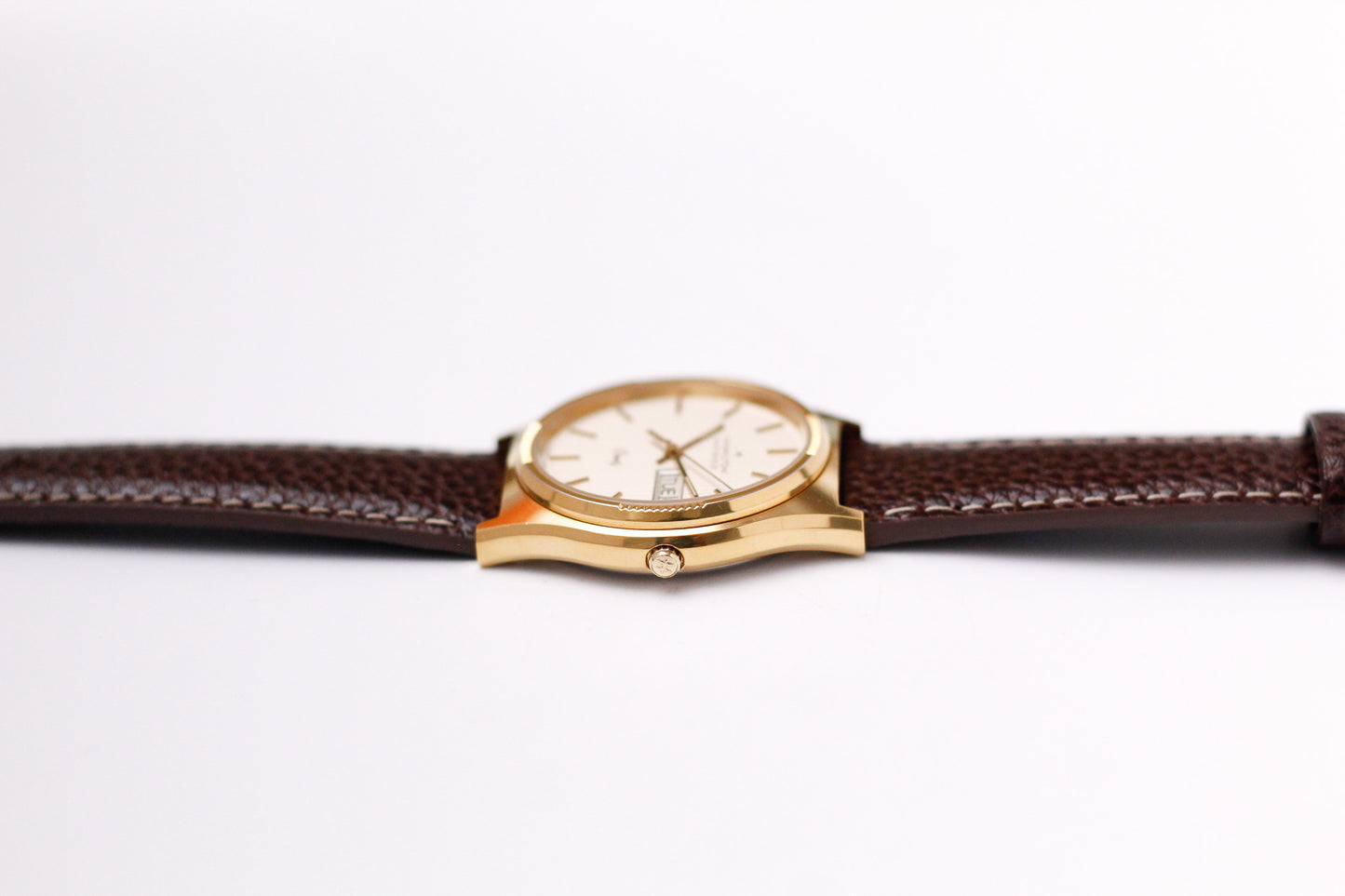 [Mint] 1987 Hamilton Quartz Light Golden Dial Men's Wrist-Watch W/Box & Papers