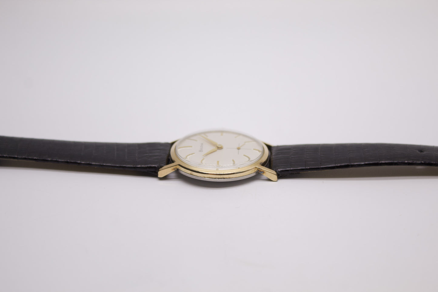 1960 Bulova Mechanical 'Baby Calatrava' Cream White Dial Men's Wrist-Watch