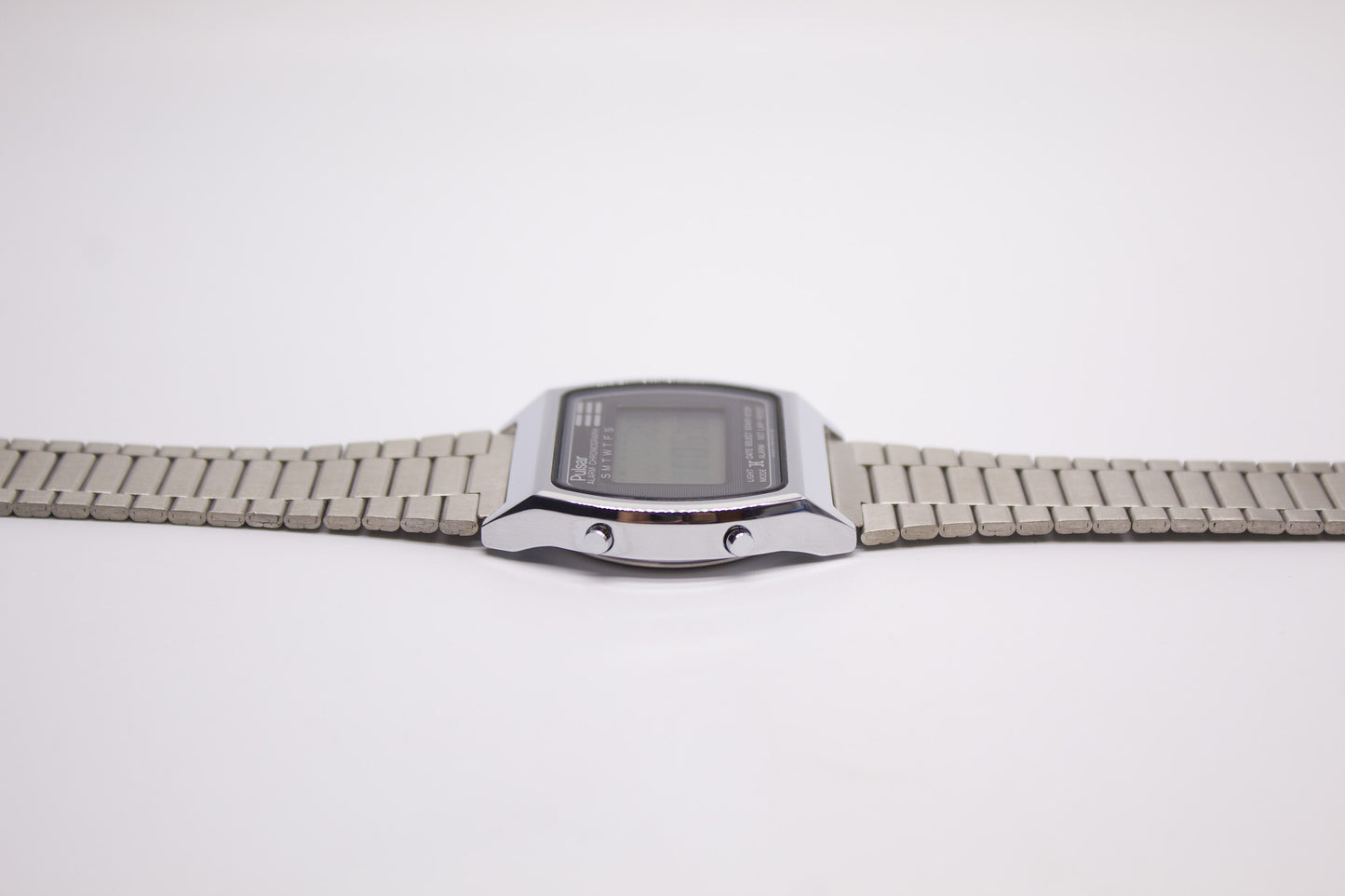 [New Old Stock] 1993 Pulsar Quartz Alarm-Chronograph Men's Wrist-Watch Full-Set