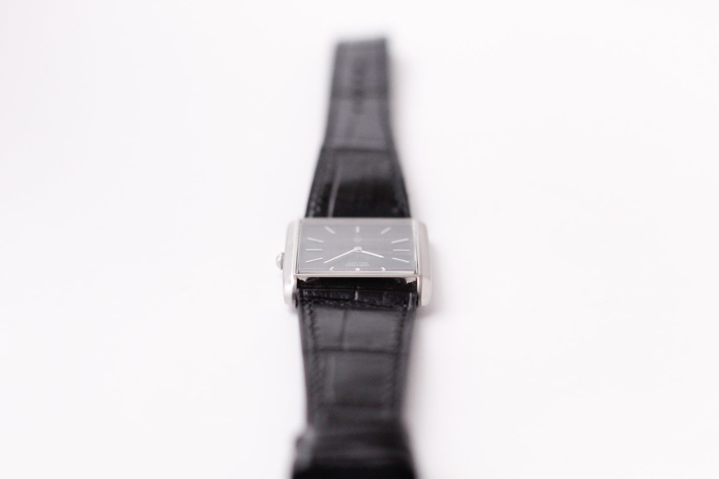 1977 Seiko Quartz Midnight Blue Dial Tank Men's Wrist-Watch