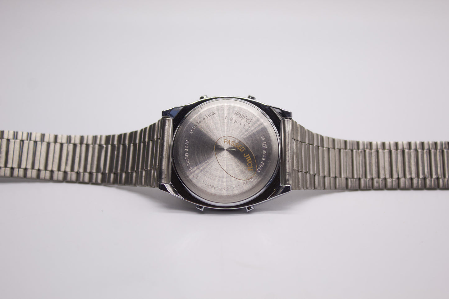 [New Old Stock] 1993 Pulsar Quartz Alarm-Chronograph Men's Wrist-Watch Full-Set