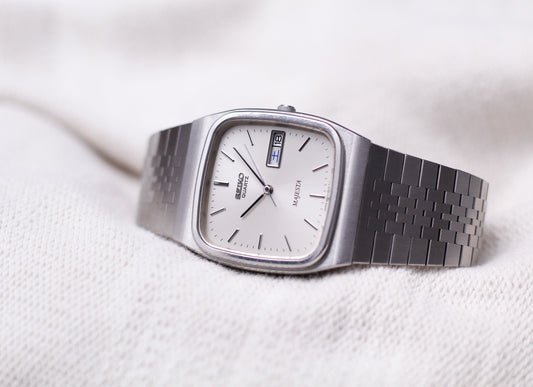 1989 Seiko Majesta Quartz Silver Sunburst Dial Men's Wrist-Watch