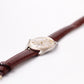 [Serviced] 1960s Jean Cardot Straight Grain Silver Dial Men's Wrist-Watch