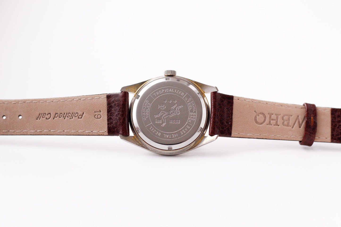 [Serviced] 1960s Jean Cardot Straight Grain Silver Dial Men's Wrist-Watch