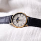 1998 Seiko Alba Quartz Light Golden Moonphase Dial Men's Wrist-Watch