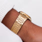 [Near Mint] 1985 Seiko SQ Quartz Straight Grain Golden Dial Men's Wrist-Watch W/Box & Papers