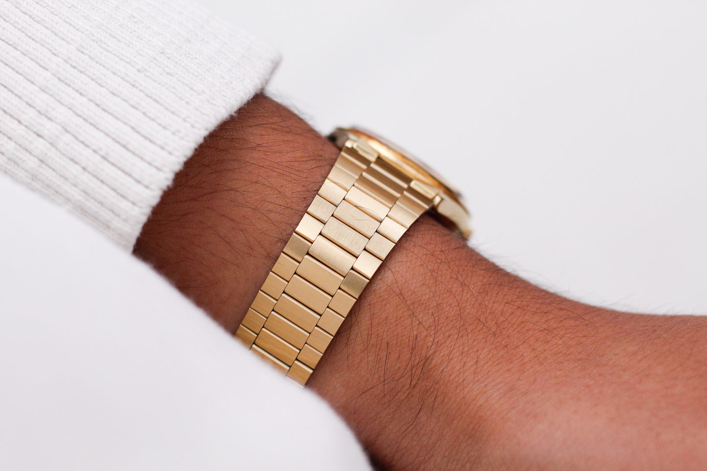 [Near Mint] 1985 Seiko SQ Quartz Straight Grain Golden Dial Men's Wrist-Watch W/Box & Papers