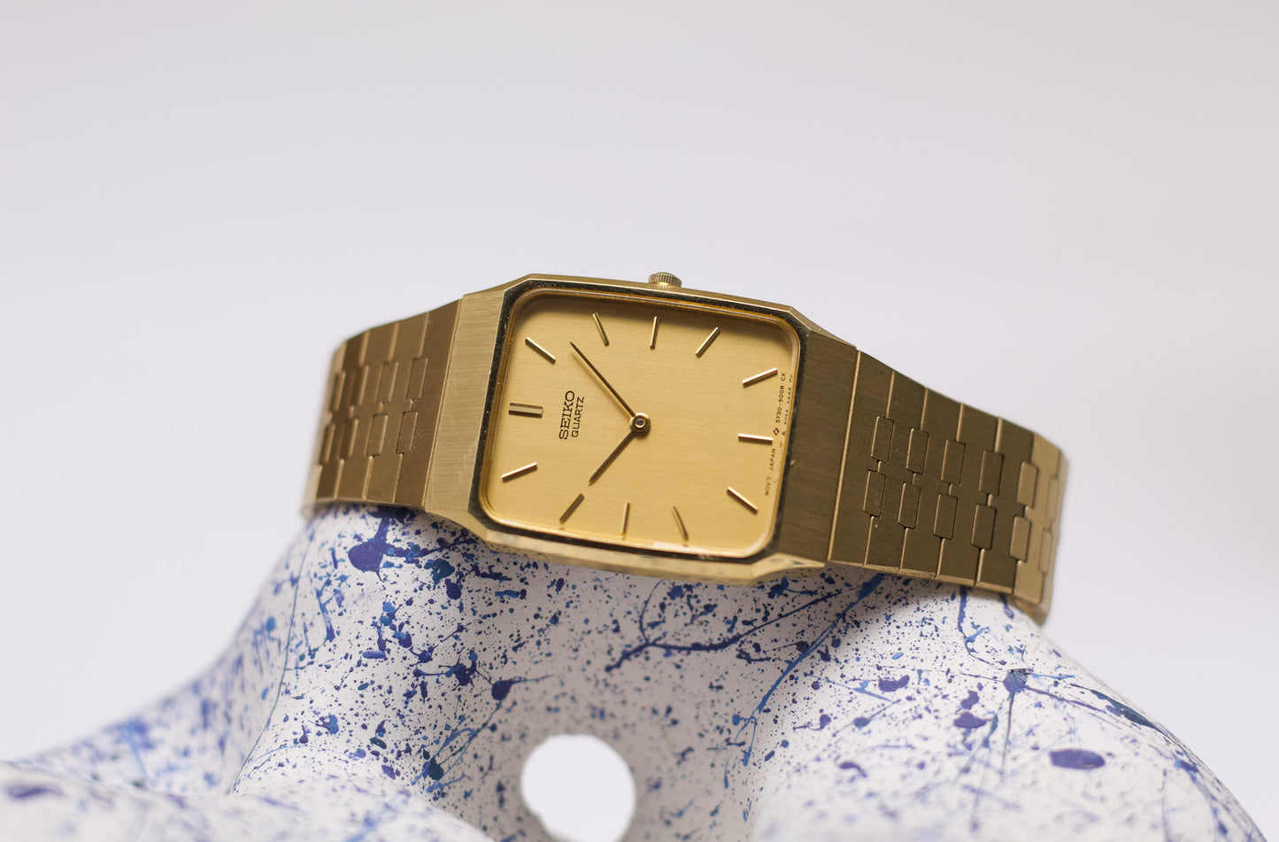 1987 Seiko 'Tank' Gold Toned Men's Wrist-Watch